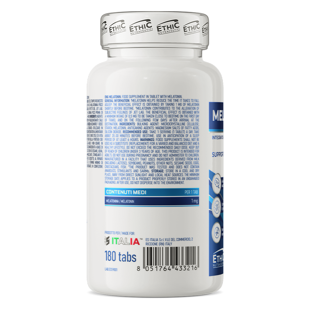 Ethic Nutraceutici™ Melatonin 1 mg, 180 tablečių