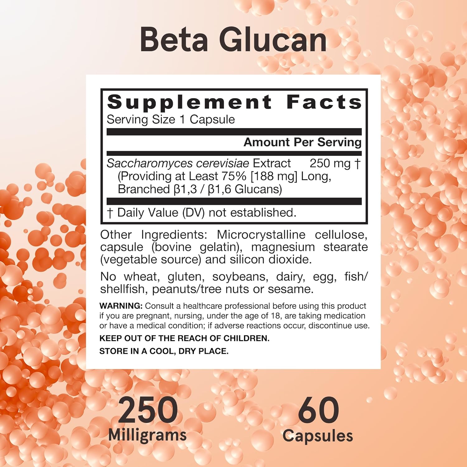 Jarrow Formulas Beta Glucan 250 mg – 60 kapsulių
