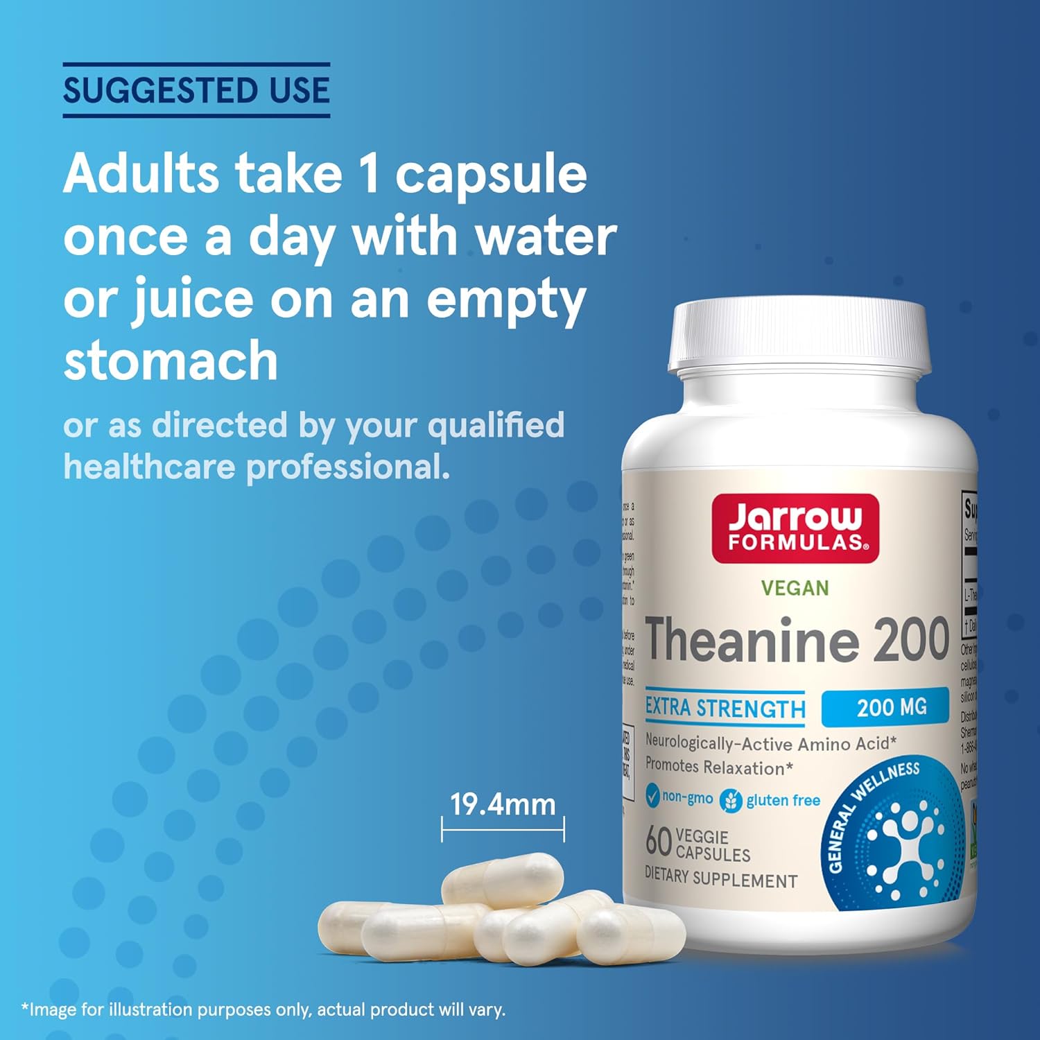 Jarrow Formulas Theanine, 200mg - 60 vcaps