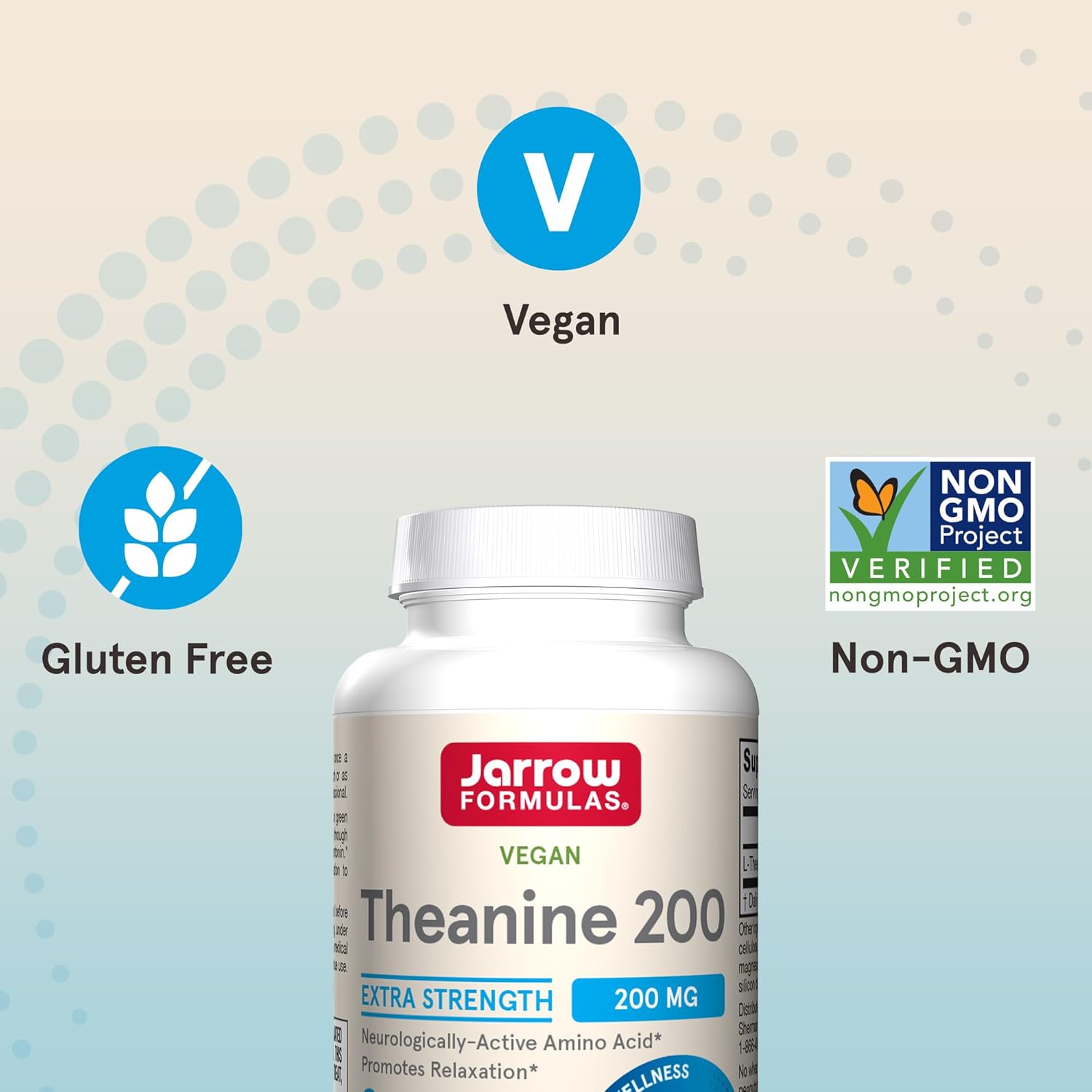 Jarrow Formulas Theanine, 200mg - 60 vcaps