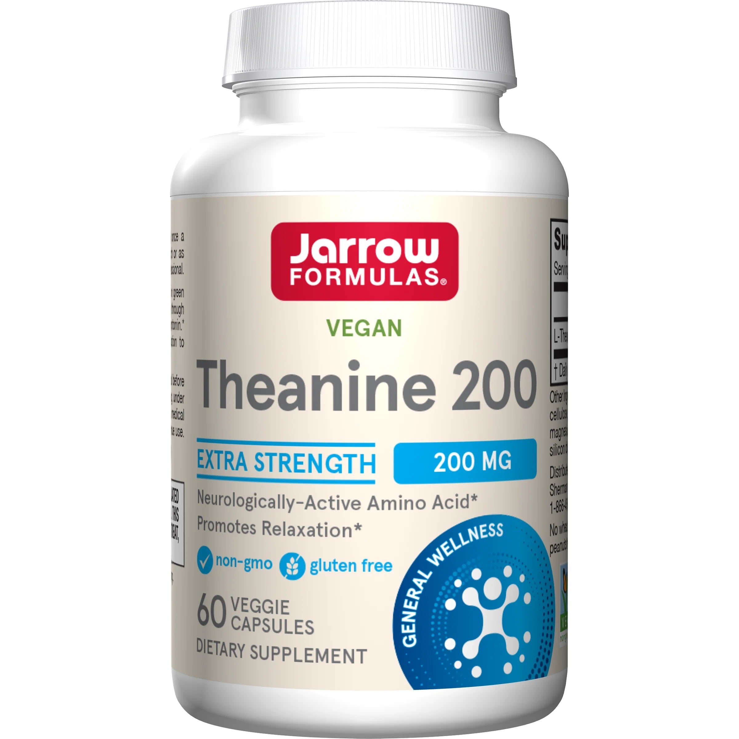Jarrow Formulas Theanine, 200mg - 60 vcaps