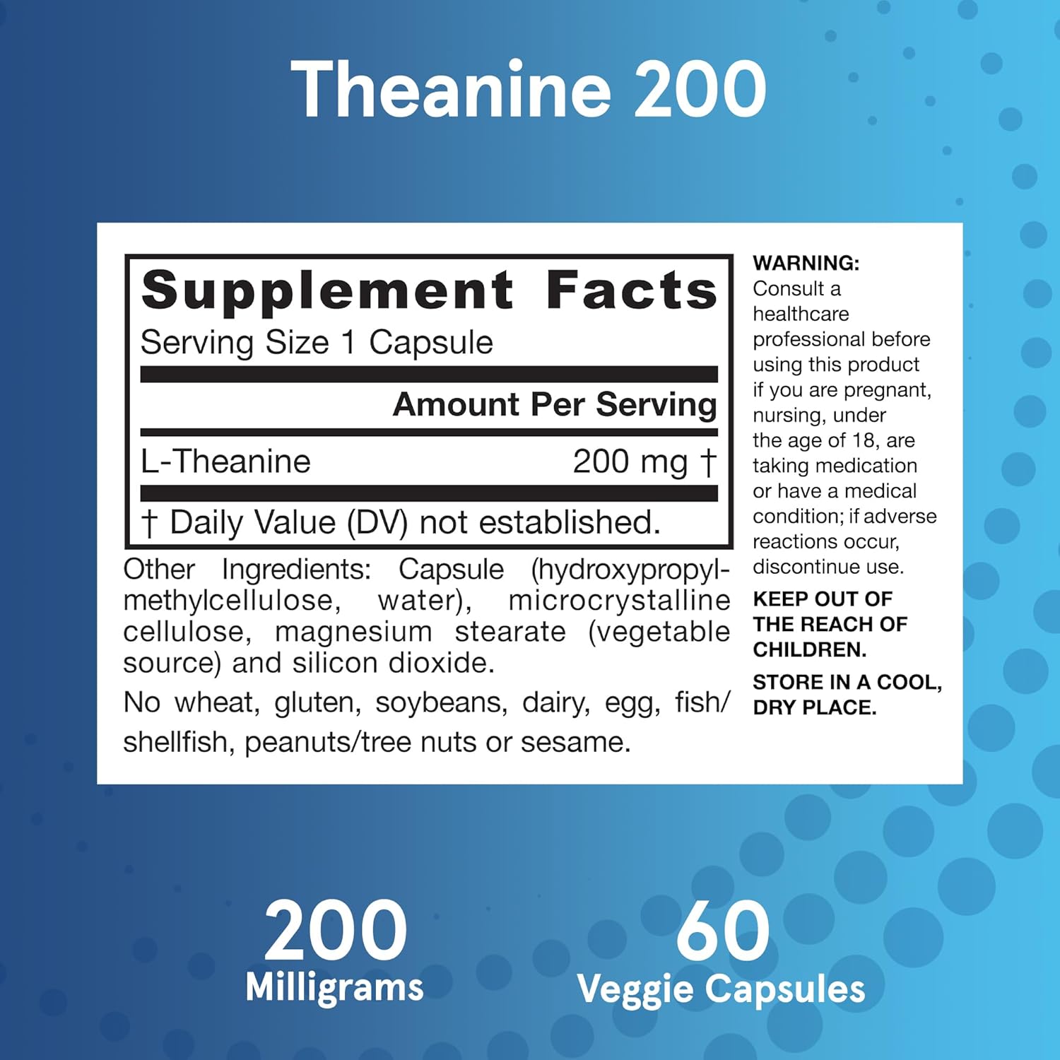 Jarrow Formulas Theanine, 200mg - 60 vcaps