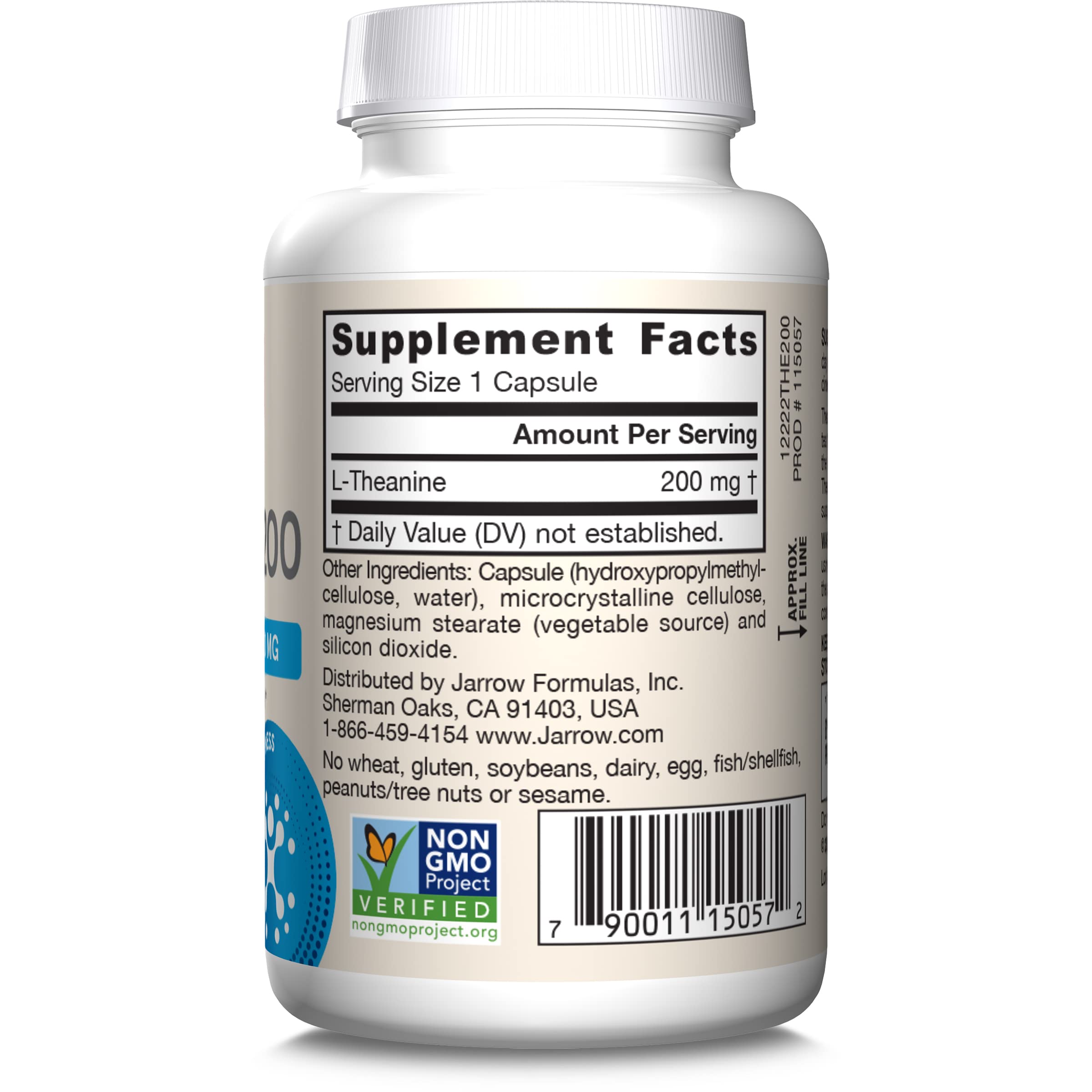 Jarrow Formulas Theanine, 200mg - 60 vcaps