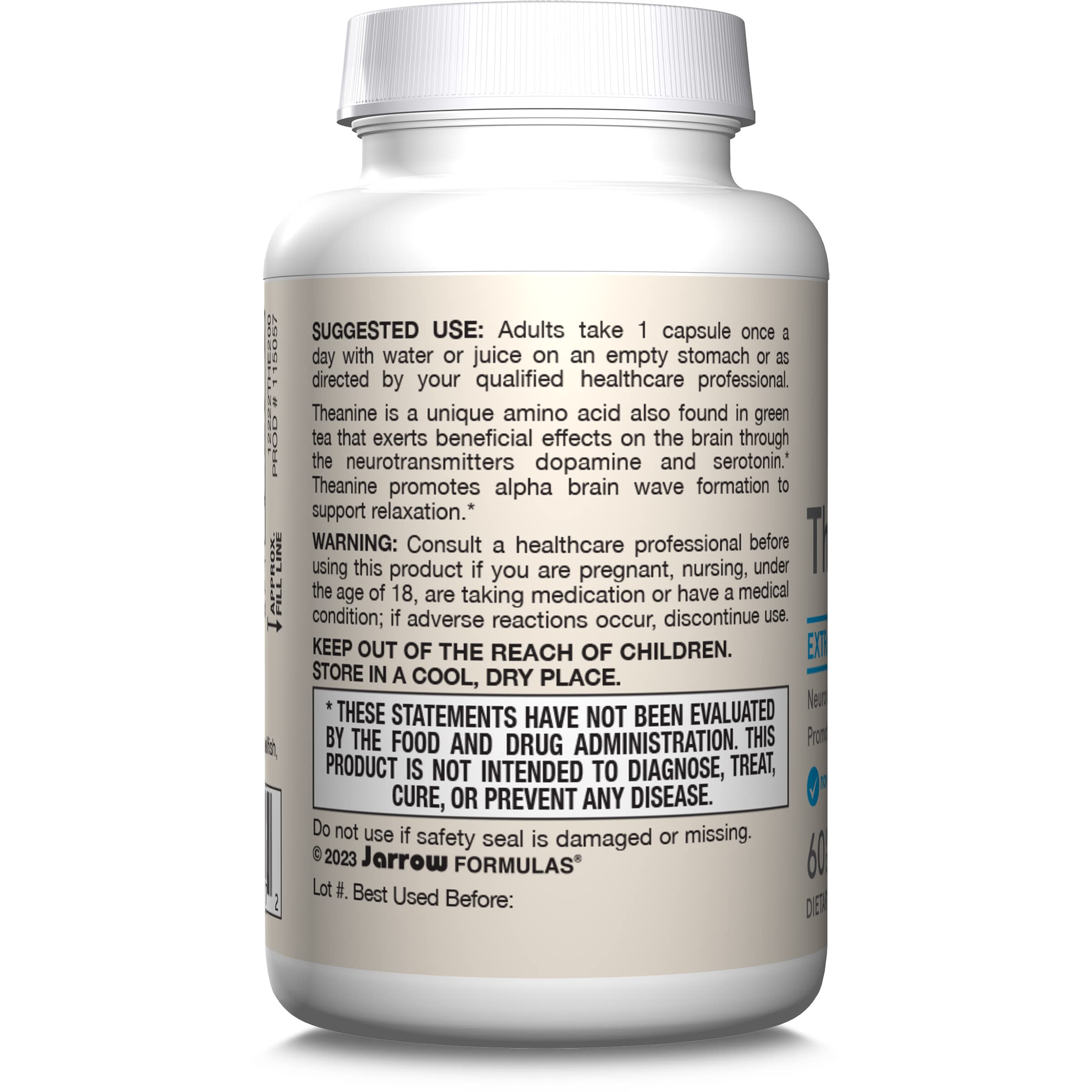 Jarrow Formulas Theanine, 200mg - 60 vcaps