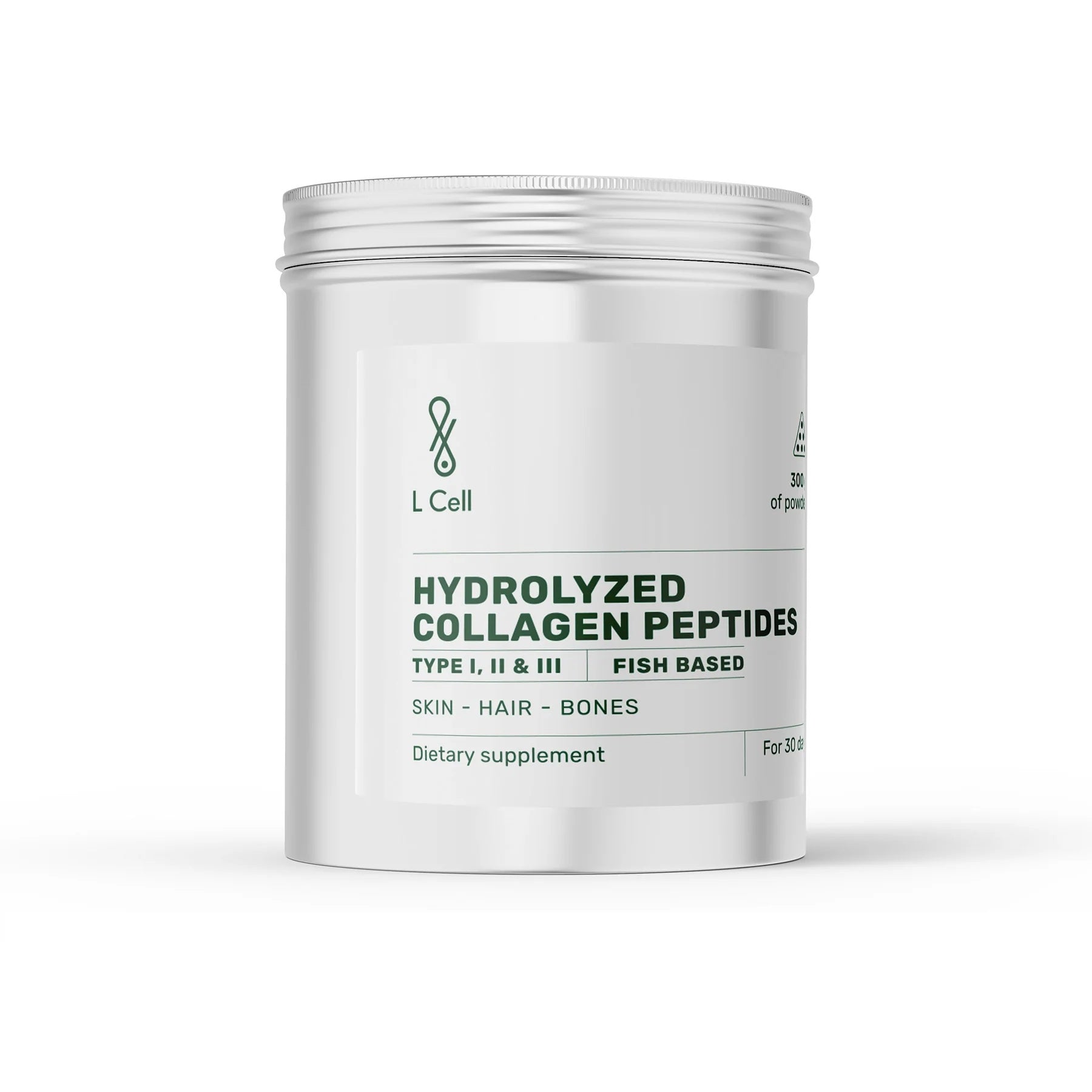 L Cell Collagen Peptides 300g (30 days, >90% purity)