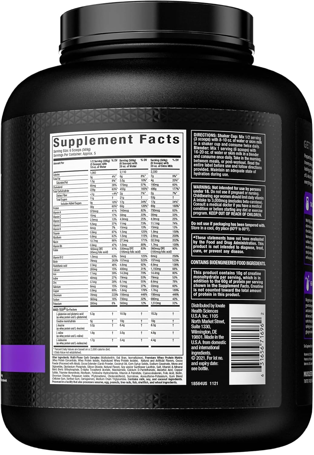 MuscleTech, Mass Tech™ Elite 2000, 2720 grammi