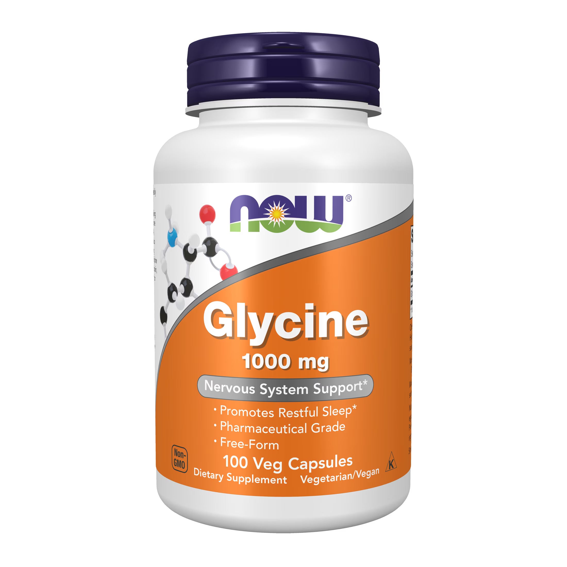 NOW Foods Glycine 1000 mg – 100 Veg Capsules