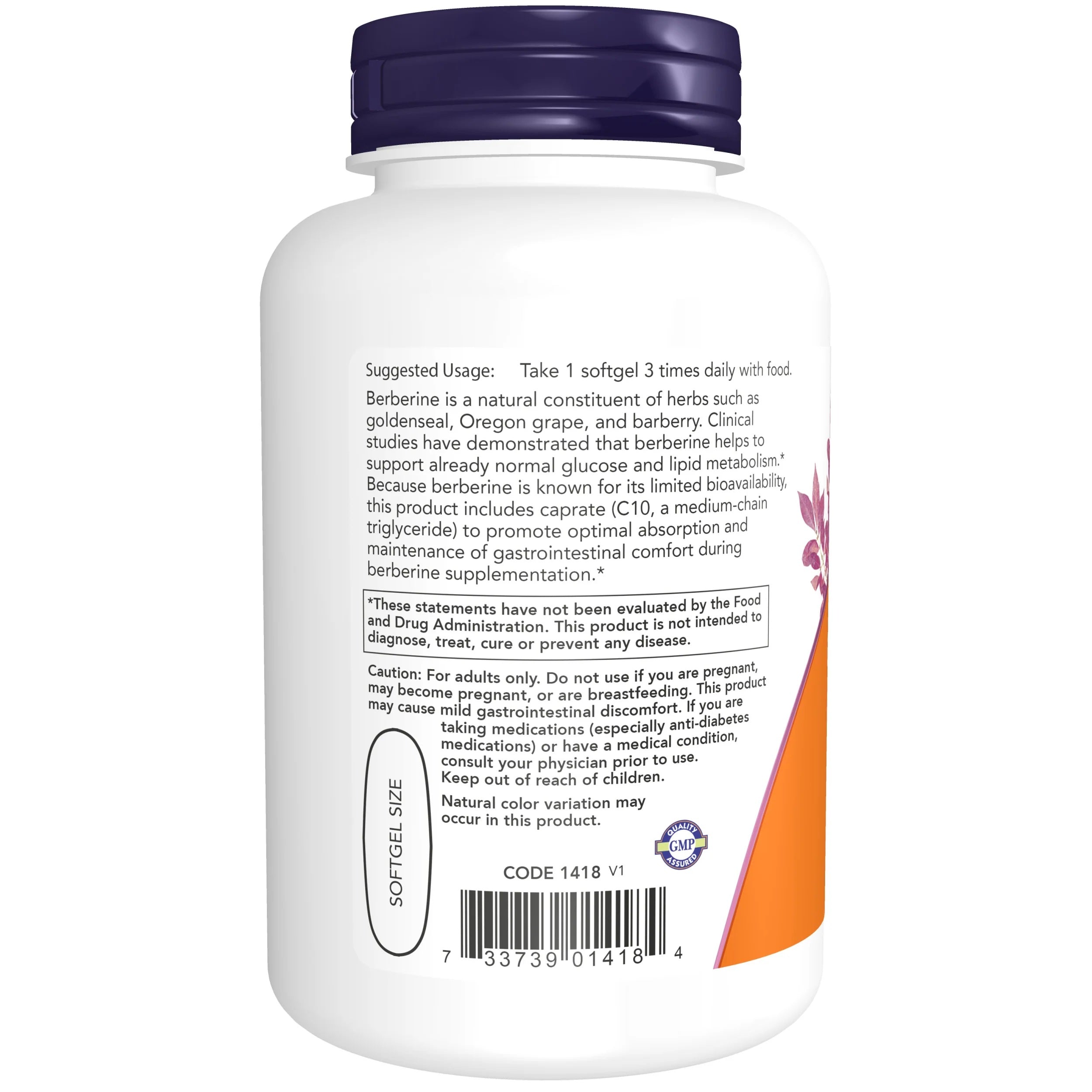NOW® Berberine Glucose Support – 90 minkštųjų kapsulių