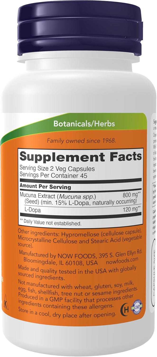 NOW Foods DOPA Mucuna 90 vcaps