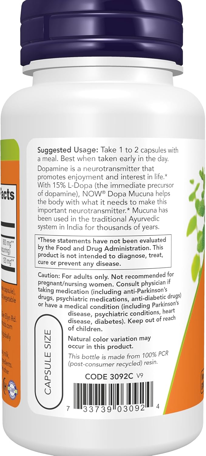 NOW Foods DOPA Mucuna 90 vcaps