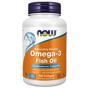NOW Omega-3 1000 mg Molecularly Distilled – 100 minkštųjų kapsulių