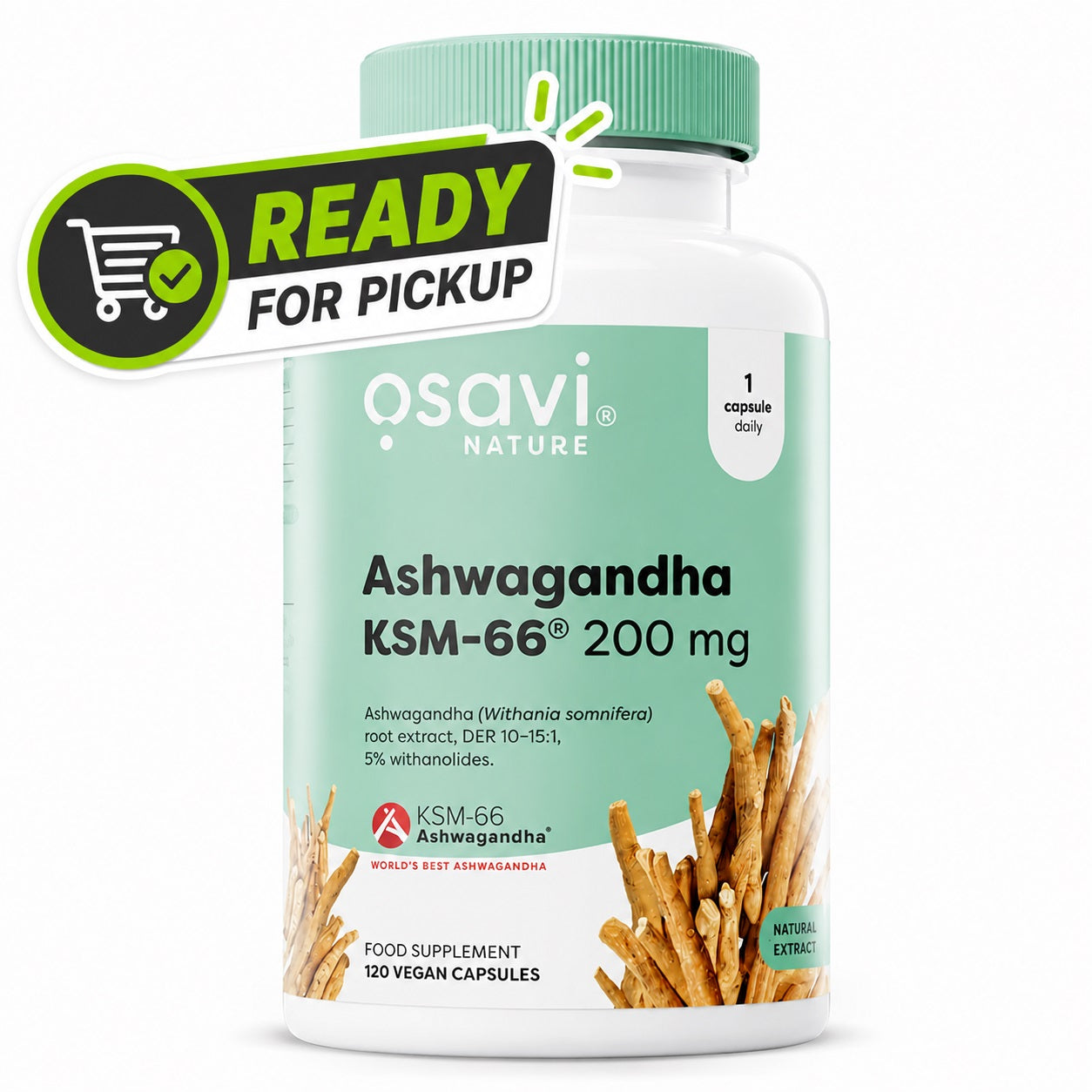 Osavi Ashwagandha KSM-66® 200 mg – 120 Vegan Capsules