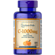 Puritan's Pride Vitamin C-1000 mg Complex with Bioflavonoids & Rose Hips – 100 dengtų tablečių
