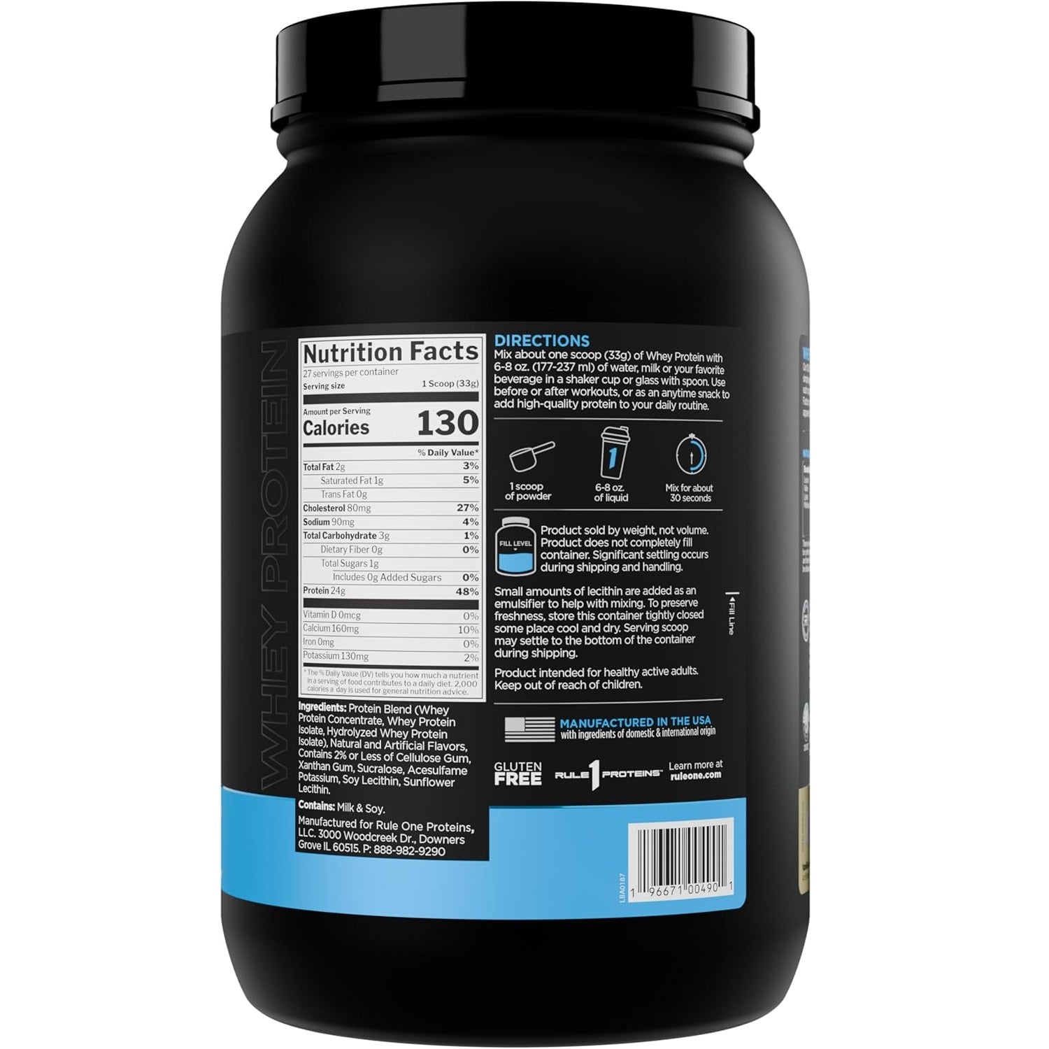 Rule One R1 Whey Blend 878–918 g