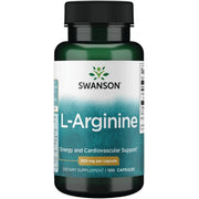 Swanson L-Arginine 500 mg, 100 kapsulių
