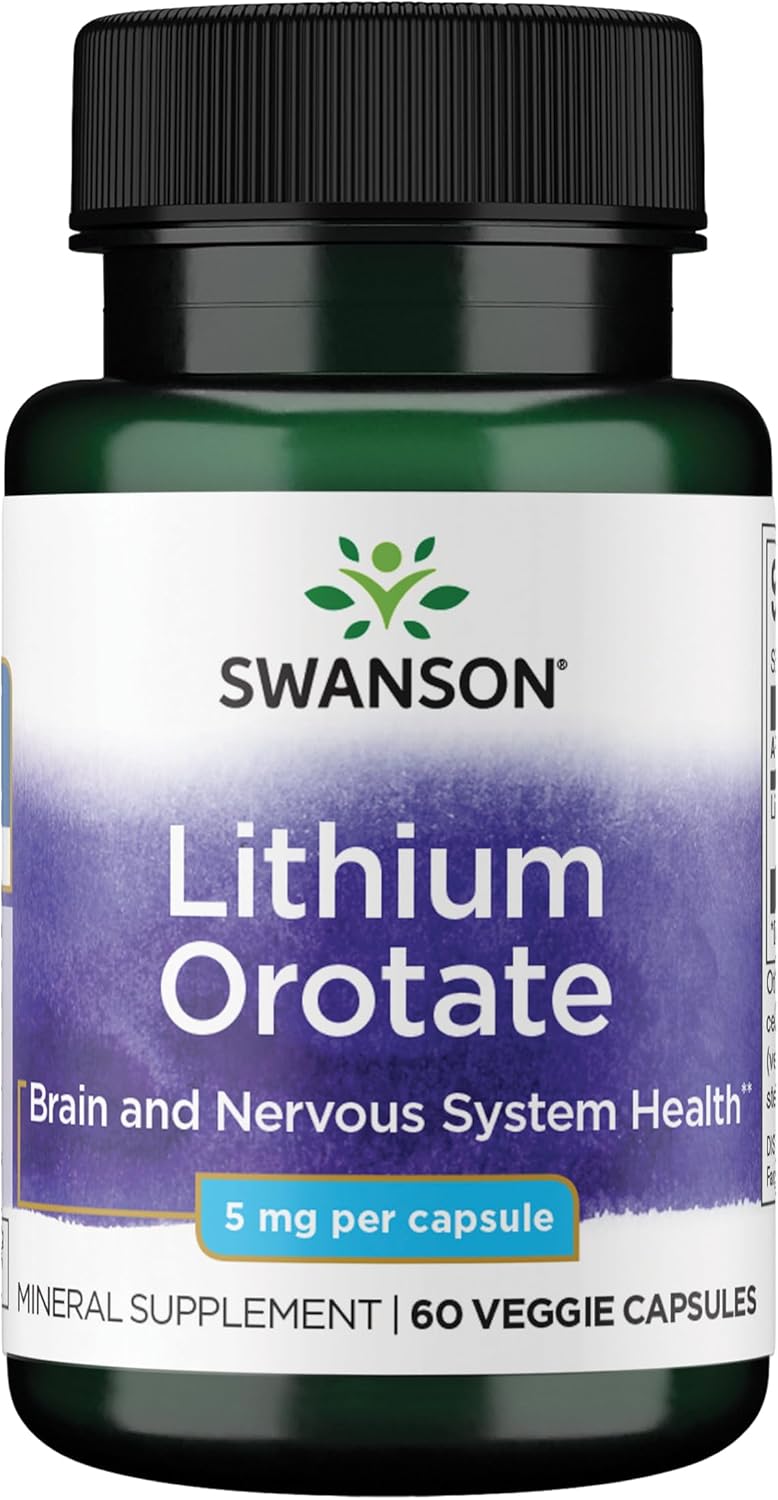 Swanson Lithium Orotate 5mg 60 vcaps