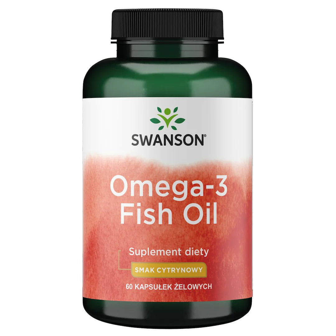 Swanson Omega-3 Fish Oil Lemon Flavor 60 Softgels