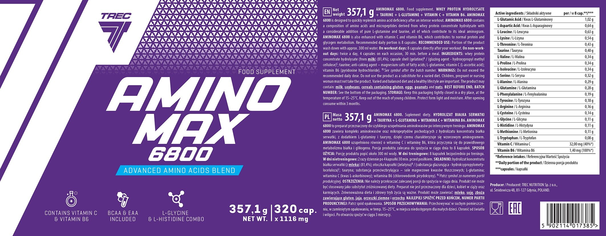 Trec Amino Max 6800 320 caps
