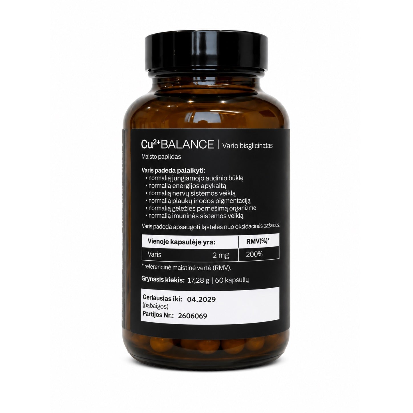Vitamin Sea Cu²⁺ BALANCE Copper Bisglycinate 60 Capsules