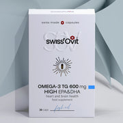 Swiss'Ovit®, OMEGA-3 TG, 600 mg, HIGH EPA&DHA, 30 caps kaina