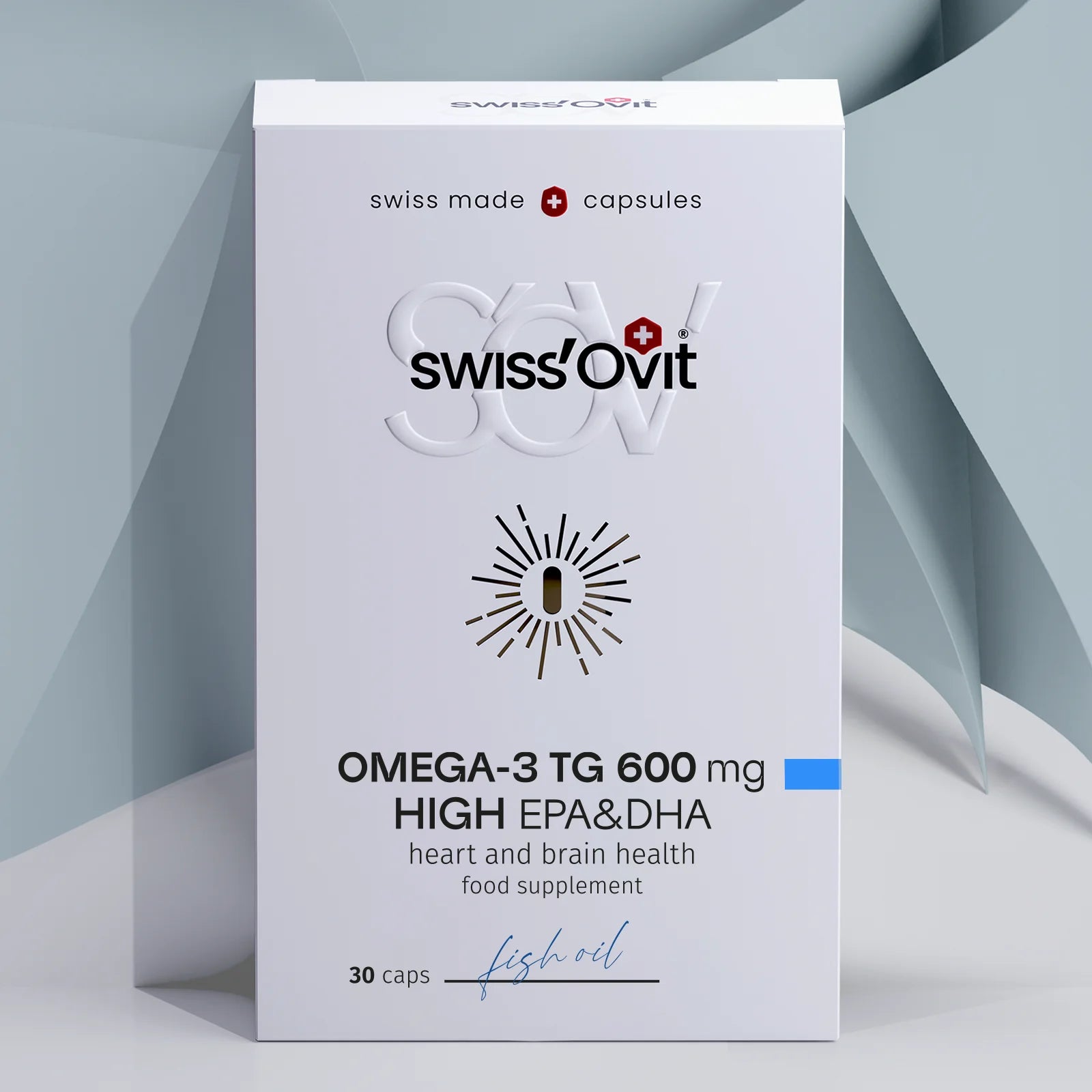 Swiss'Ovit®, OMEGA-3 TG, 600 mg, HIGH EPA&DHA, 30 caps kaina