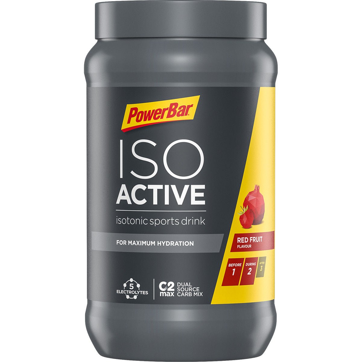 PowerBar ISOACTIVE 600g red fruit kaina