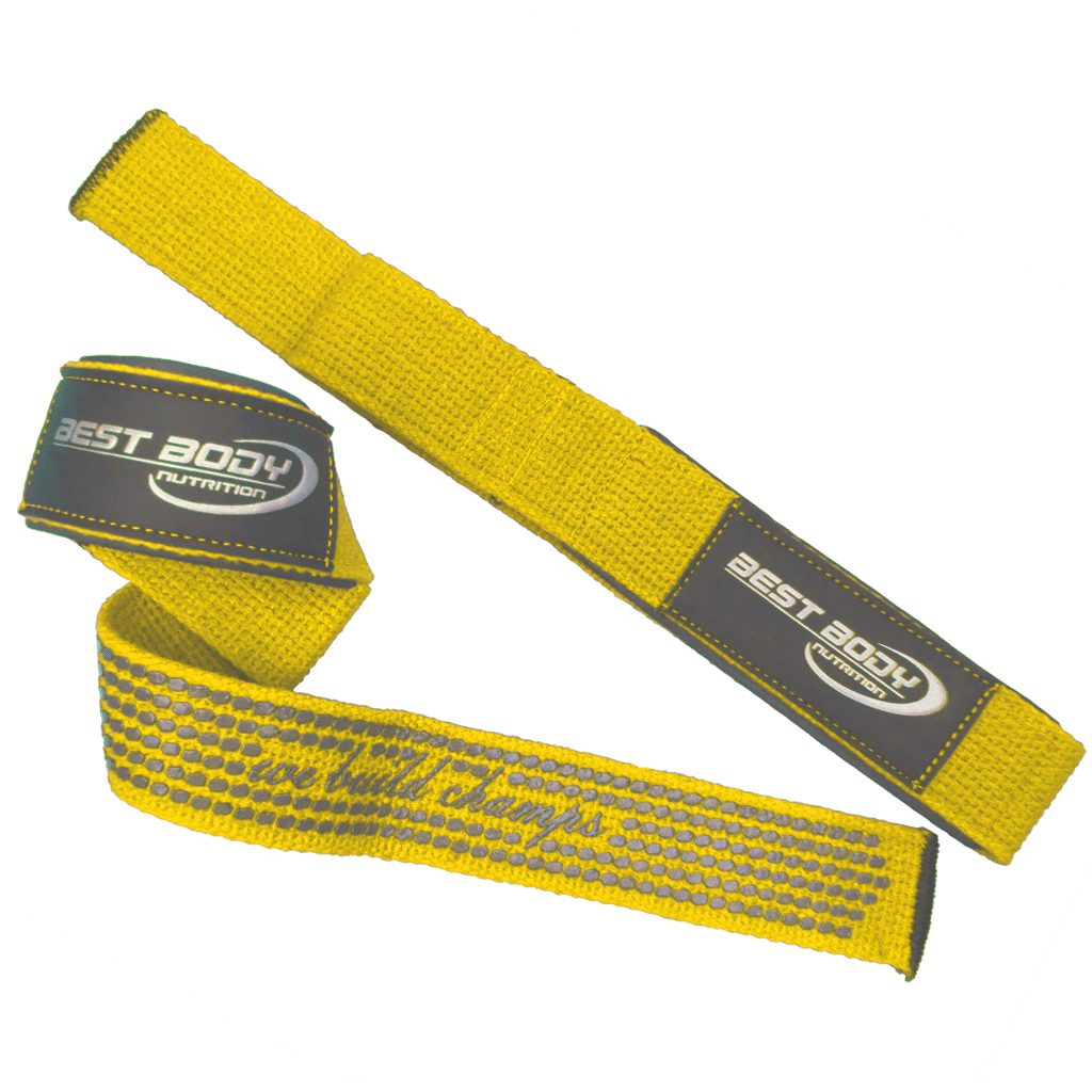 Bes body nutrition wrist straps yellow (1)