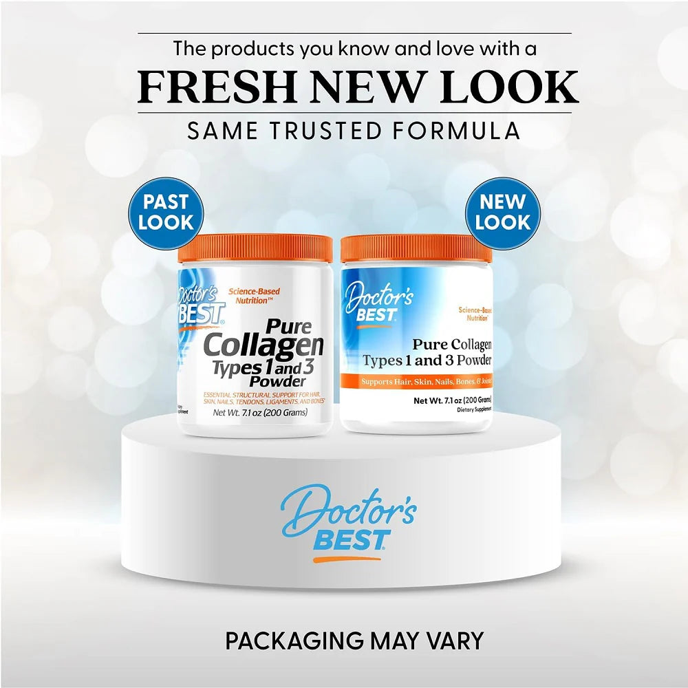 Doctor's Best Pure Collagen Types 1 and 3, Powder - 200 grams
