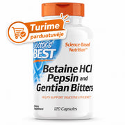 Doctor's Best Betaine HCl Pepsin & Gentian Bitters - 120 caps
