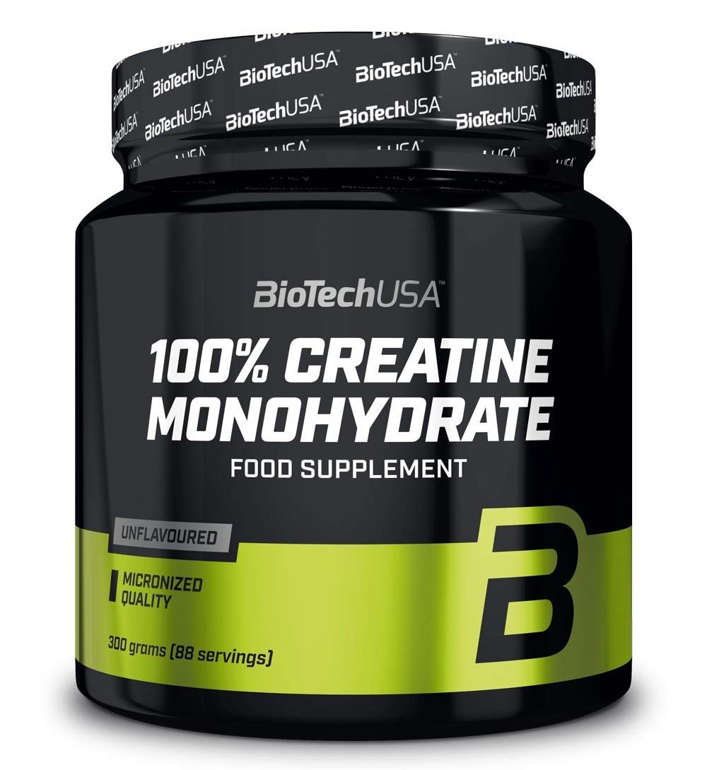 Biotech USA 100% Creatine Monohydrate 300 g.- Kreatinas kaina