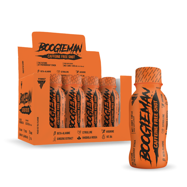 BOOGIEMAN SHOT CAFFEINE FREE 100ml ICE TEA PEACH kaina