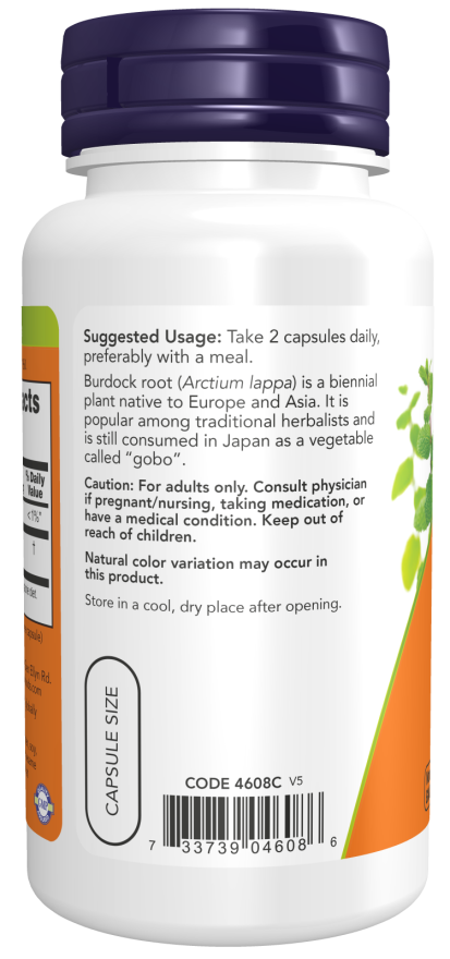 Burdock Root 430 mg 100 Veg Capsules akcija