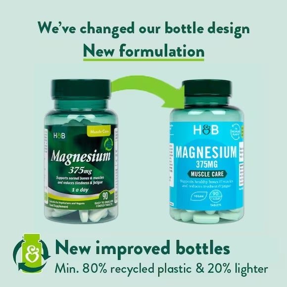 Holland & Barrett Magnesium, 375mg - 90 tablets buteliukas
