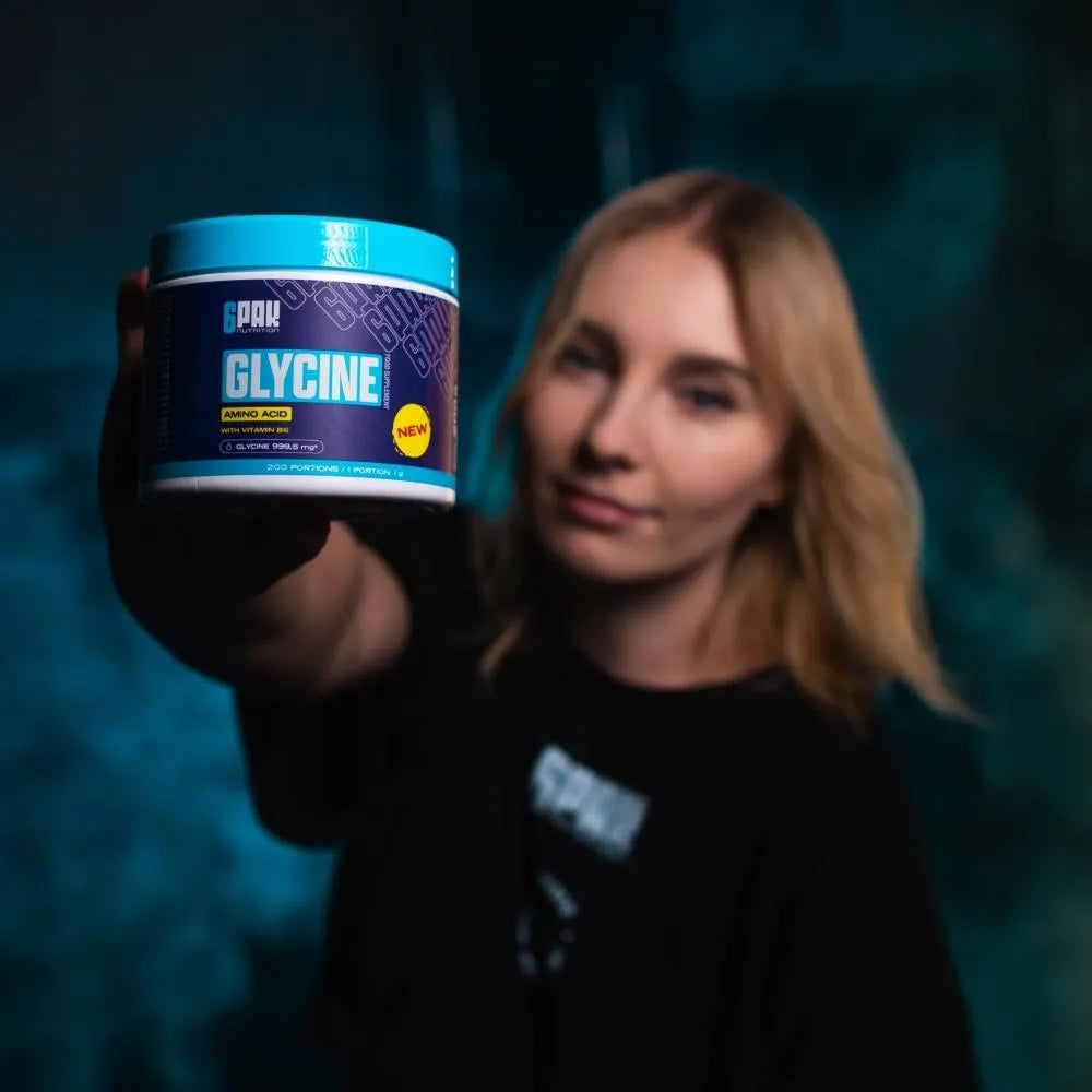 6PAK GLYCINE 200g JAR baneris