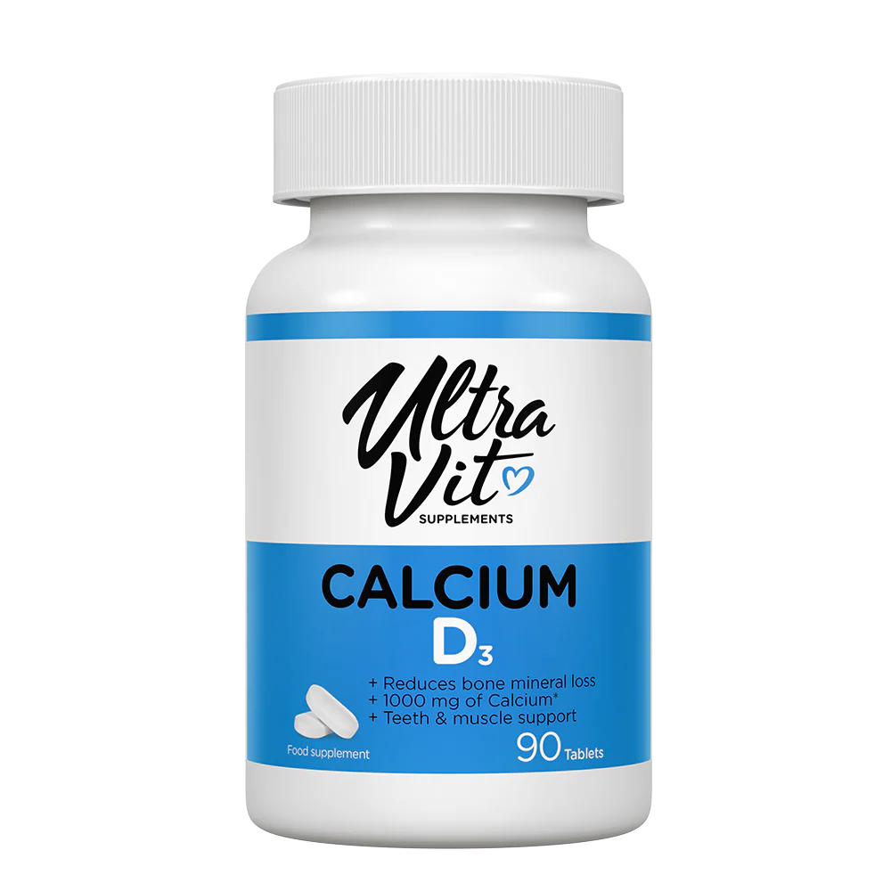 Ultra Calcium UltraVit Calcium & Vitamin D3 90 tablets – MuscleShop.lt