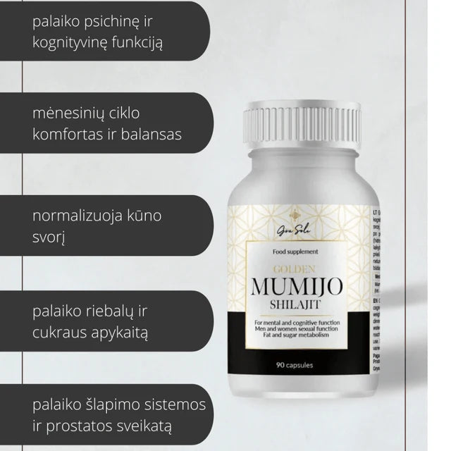 GraSole Golden Mumijo Shilajit 90 caps nauda