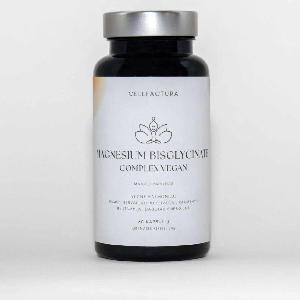 Cellfactura Magnesium Bisglycinate Complex Vegan 60 kaps. kaina