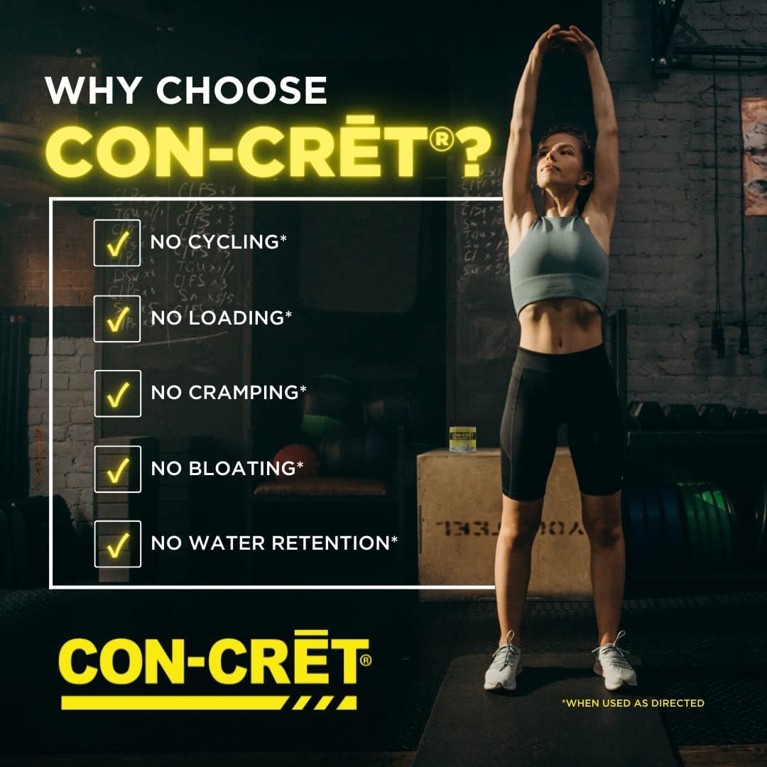 CON-CRĒT® PATENTED CREATINE HCl® 64serv. tinka moterims