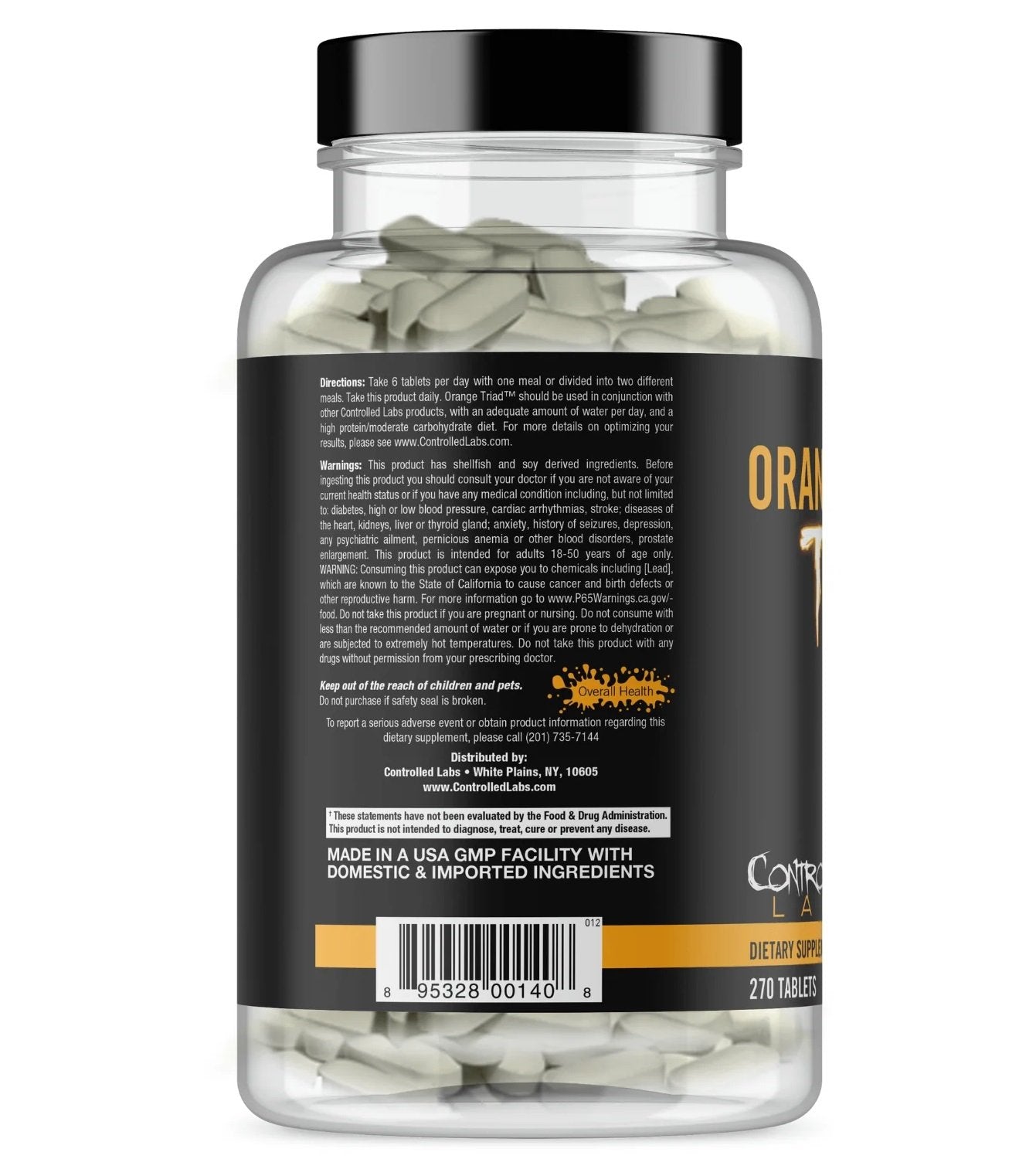 Controlled Labs Orange Triad - Orange Triad - 180 tablets vartojimas