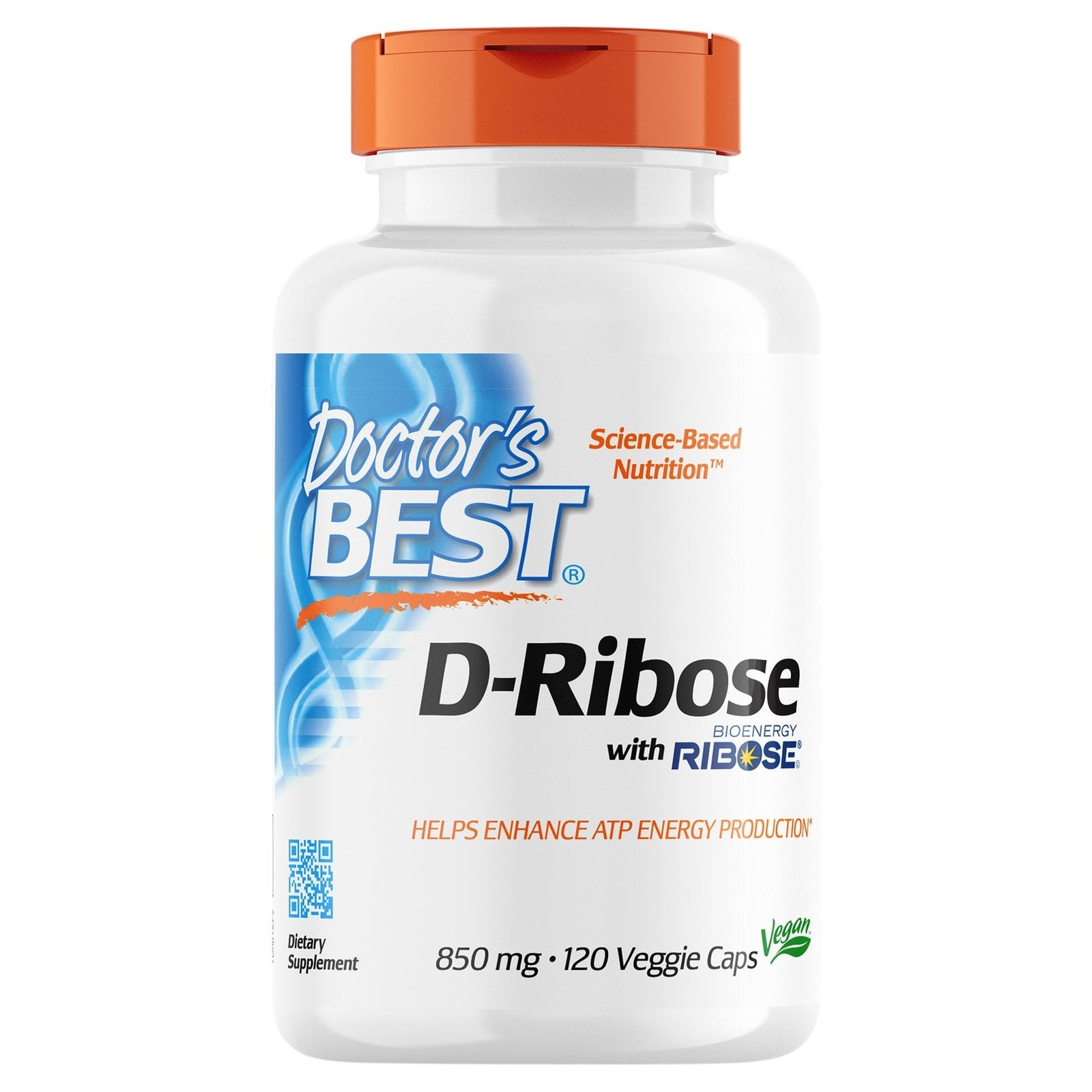 Doctor's Best D-Ribose, 850mg - 120 vcaps kaina