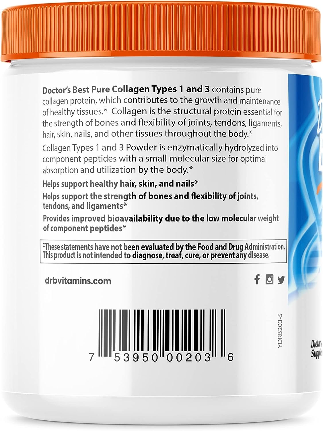 Doctor’s Best Pure Collagen Types 1 and 3, Powder – 200 grams vartojimas