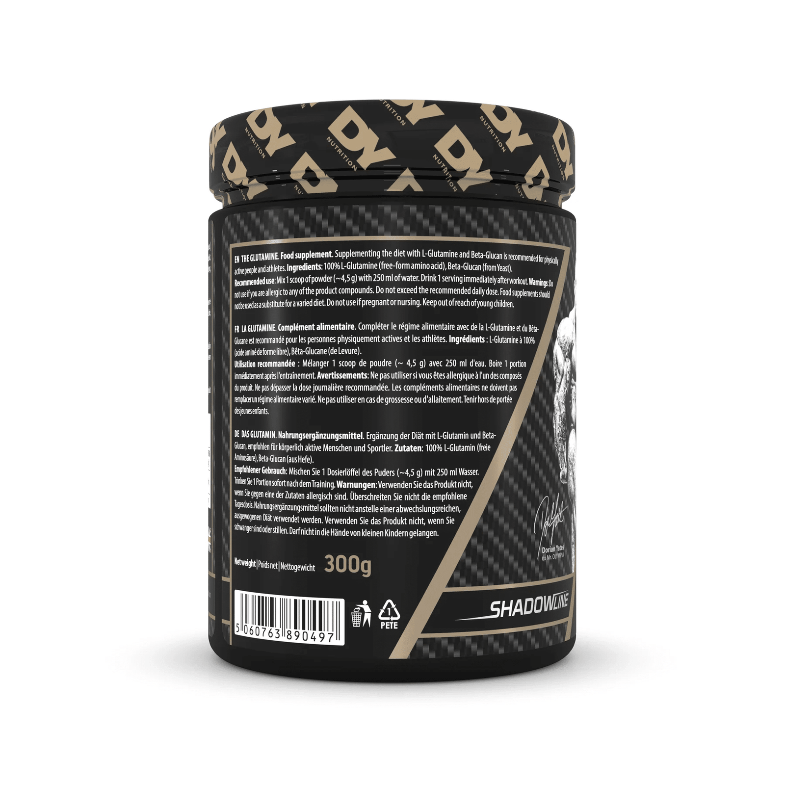 DY Nutrition The Glutamine Recovery 300g kaina vartojimas