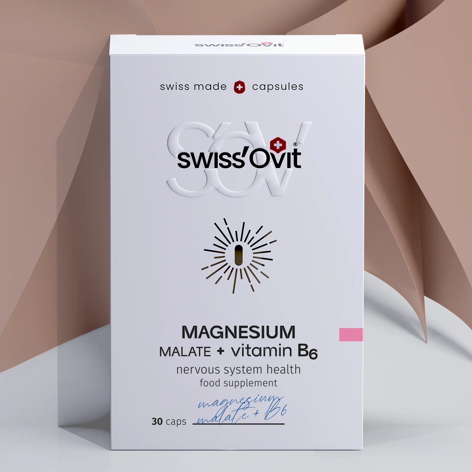 Swiss'Ovit® Magnesium Malate + Vitamin B6 30 caps kaina