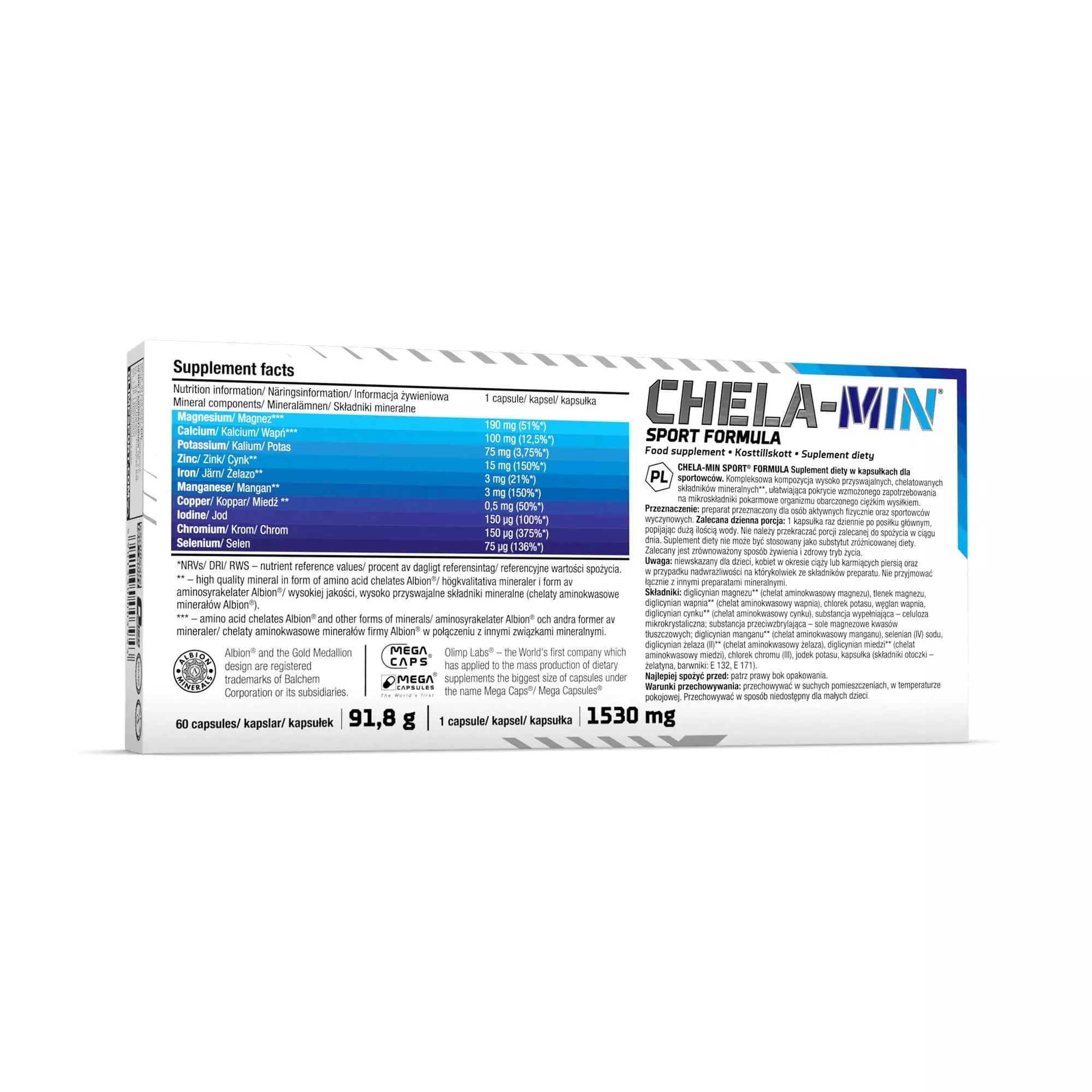 Olimp Chela-Min Sport® Formula Mega Caps® - 60 Caps koostis