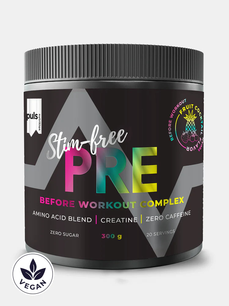 Puls Stim-free PRE workout Fruit Cocktail 300g kaina