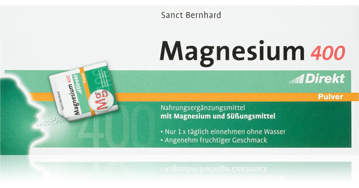 SANCT BERNHARD Magnesium 400 Direkt (60 x 2,1g) sachets kaina akcija