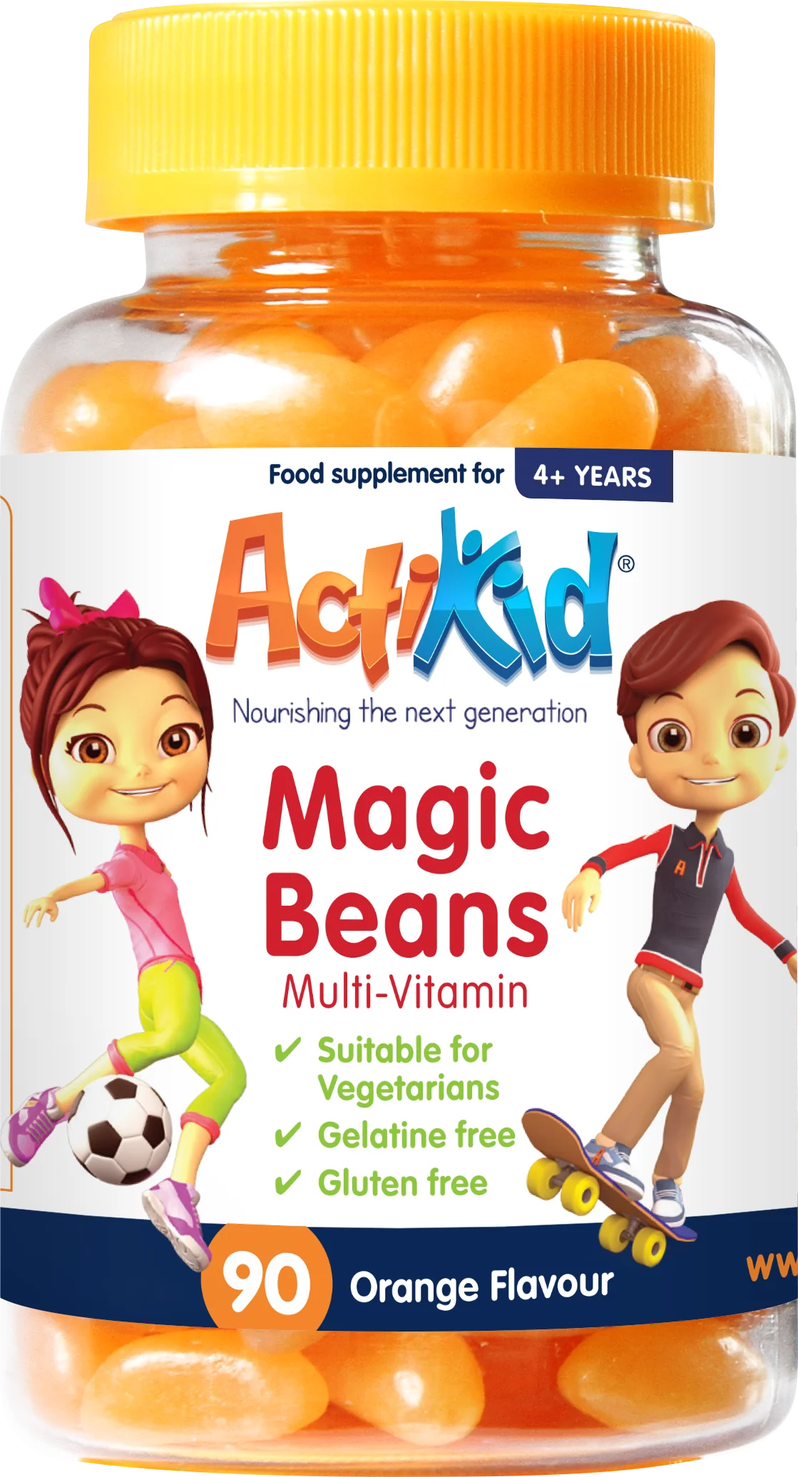 ActiKid Magic Beans Multi-Vitamin 90 jelly beans kaina