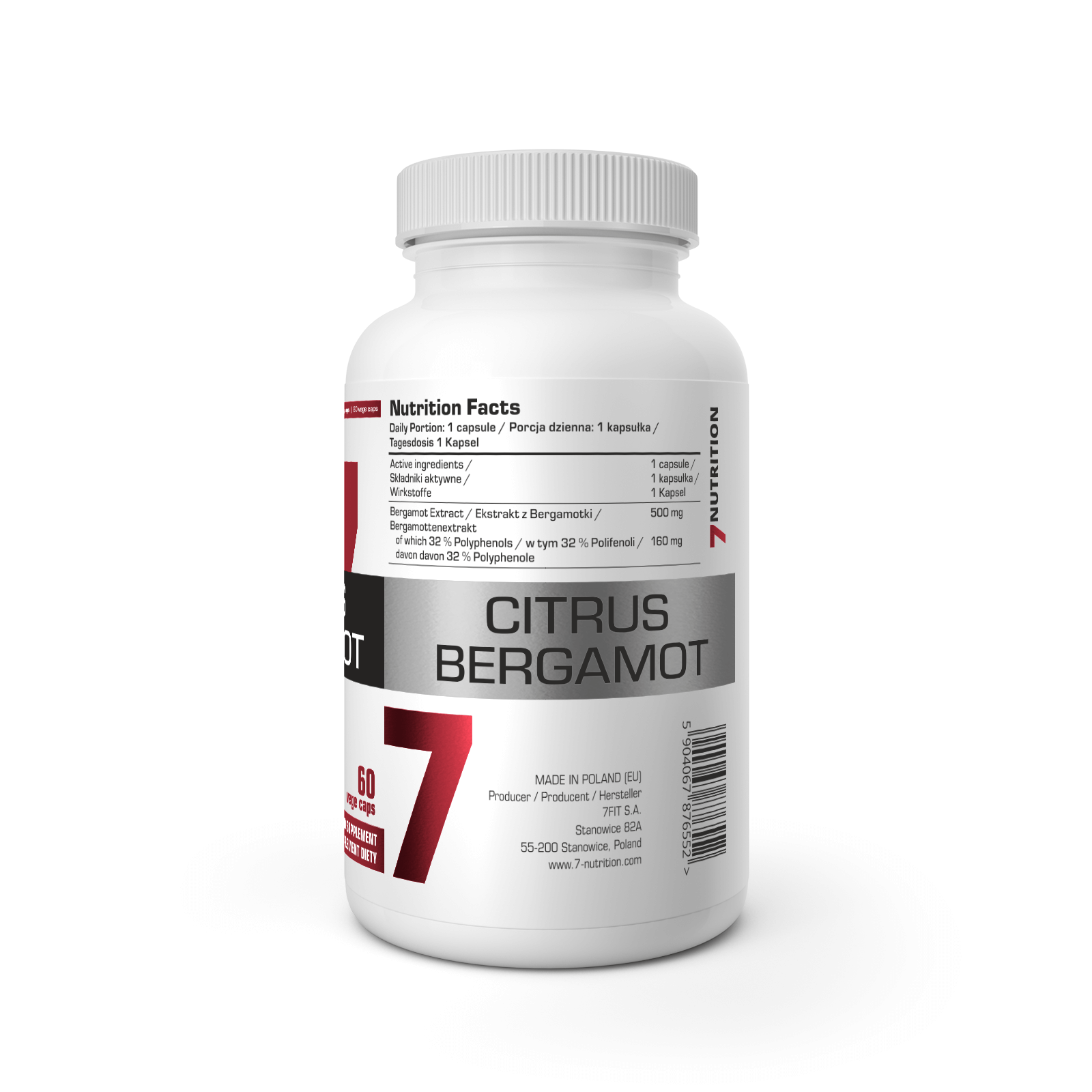 7Nutrition Citrus Bergamot 60 köögiviljakübarad
