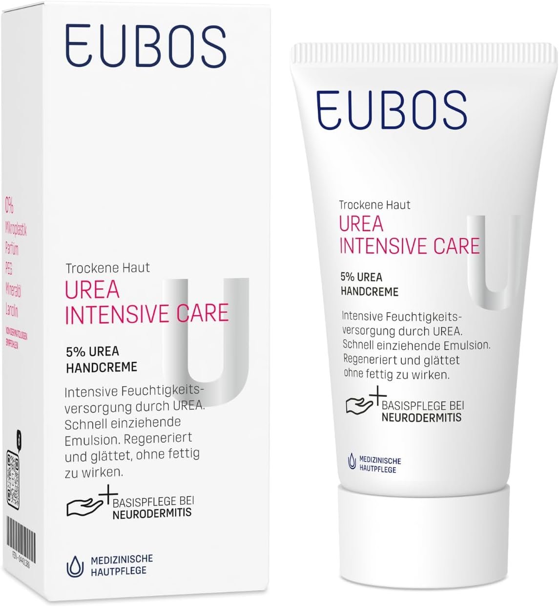 EUBOS UREA INTENSIVE CARE 5% UREA HAND CREAM 75 ml kaina
