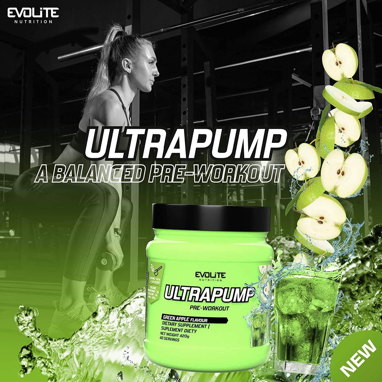 Evolite Ultra Pump Pre-Workout 420 g merginoms
